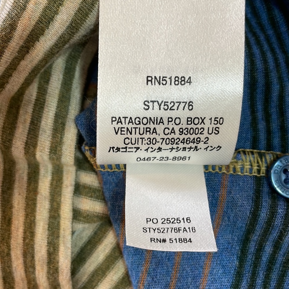Patagonia Organic Cotton Striped Polo Shirt - Multi Colored - Picture 12 of 14
